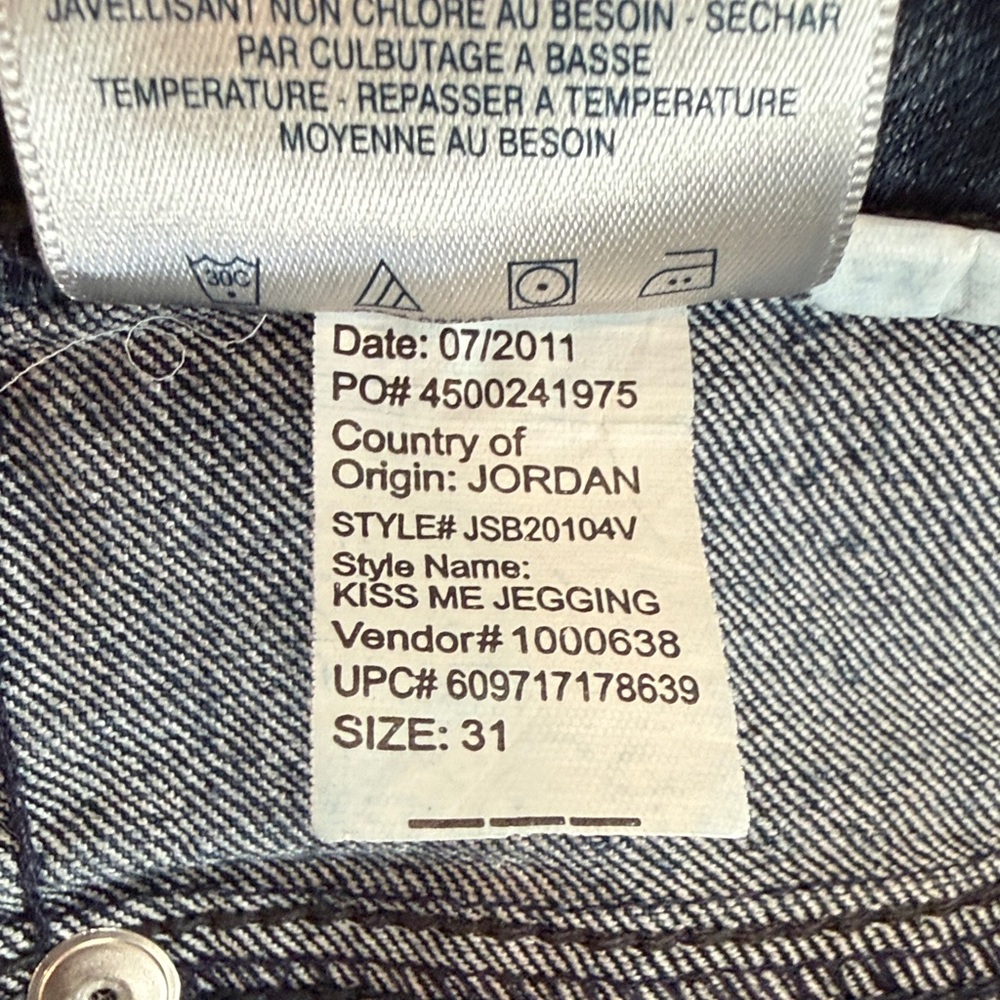 Jessica Simpson Kiss Me Jegging Dark Blue Size 31 - Picture 9 of 14